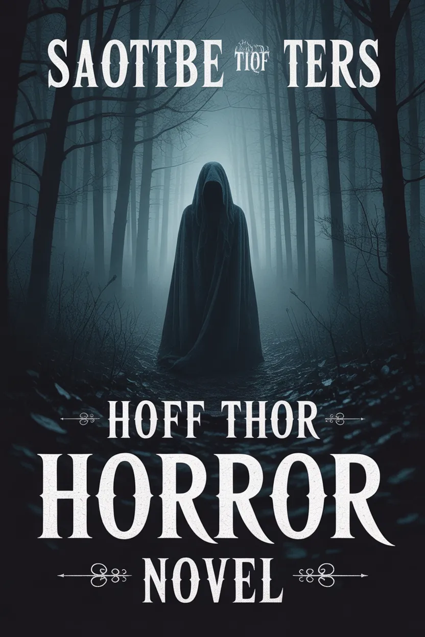 Horror book cover design example