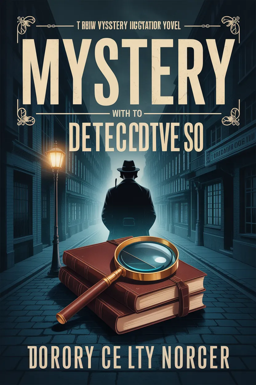 Mystery detective book cover design