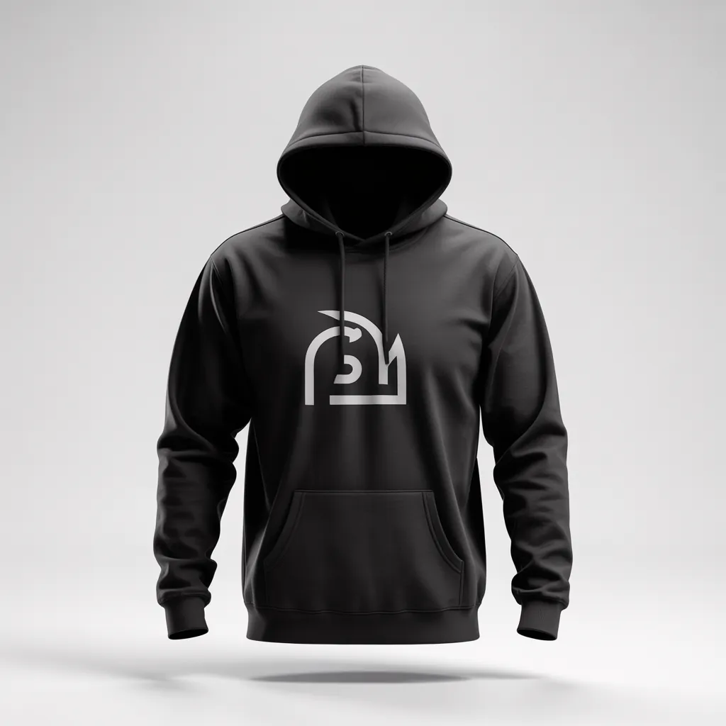 Black Hoodie Studio Shot