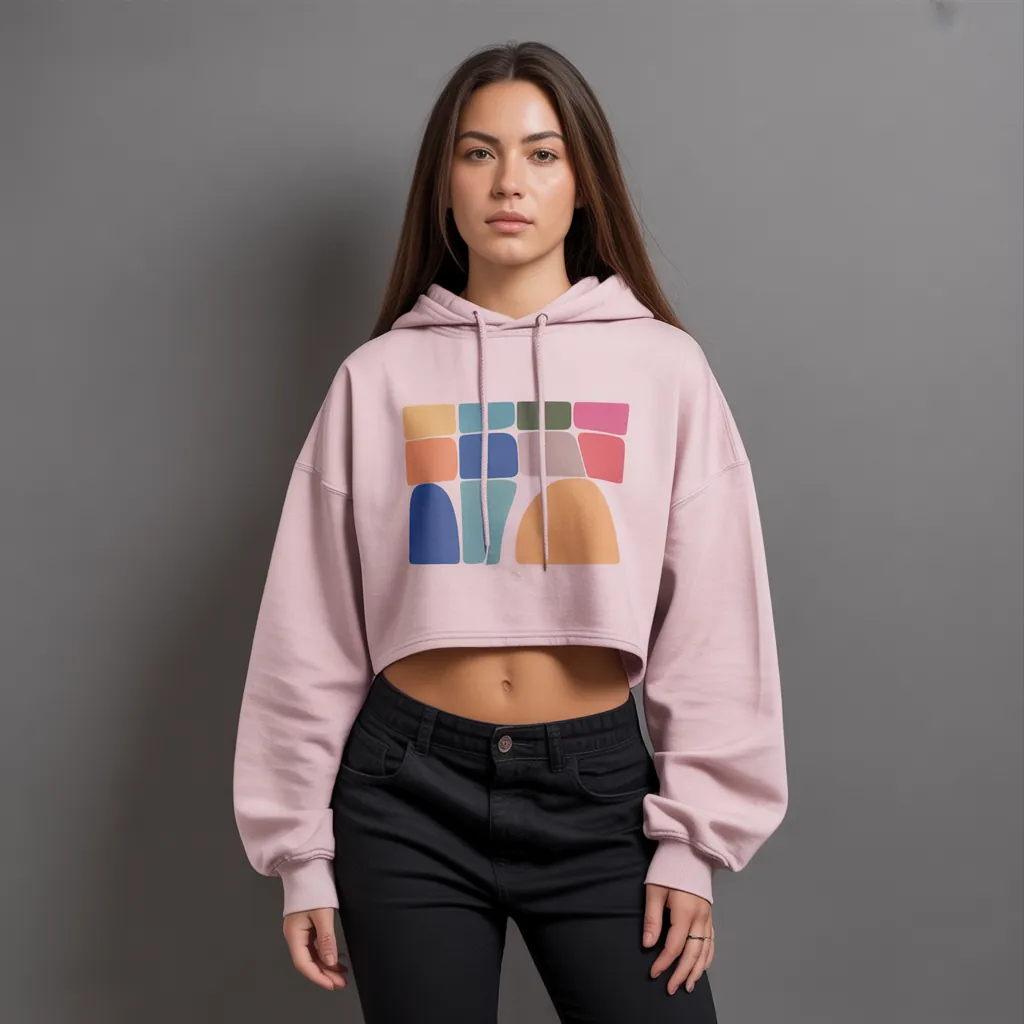 Cropped hoodie mockup