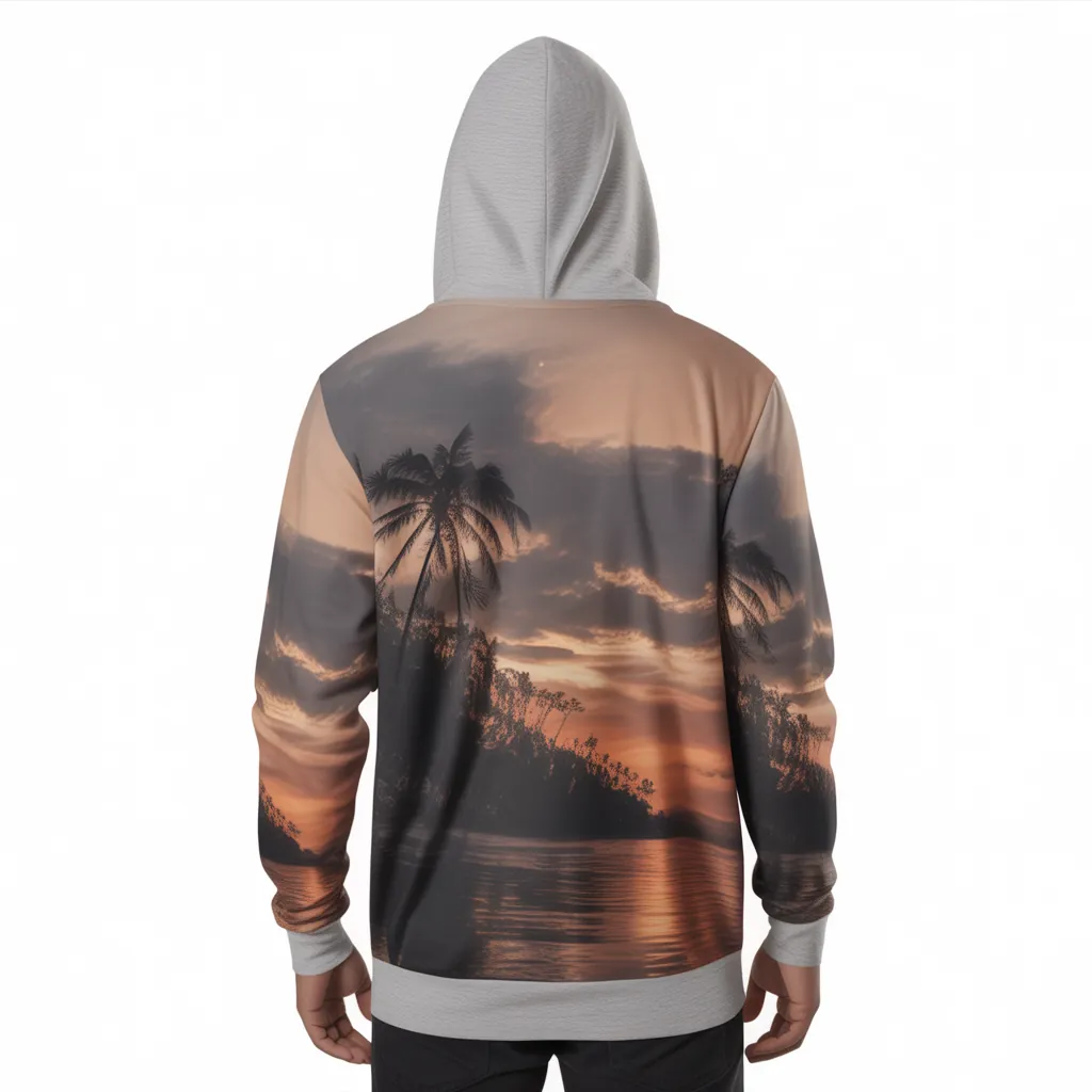 Heather gray hoodie back mockup