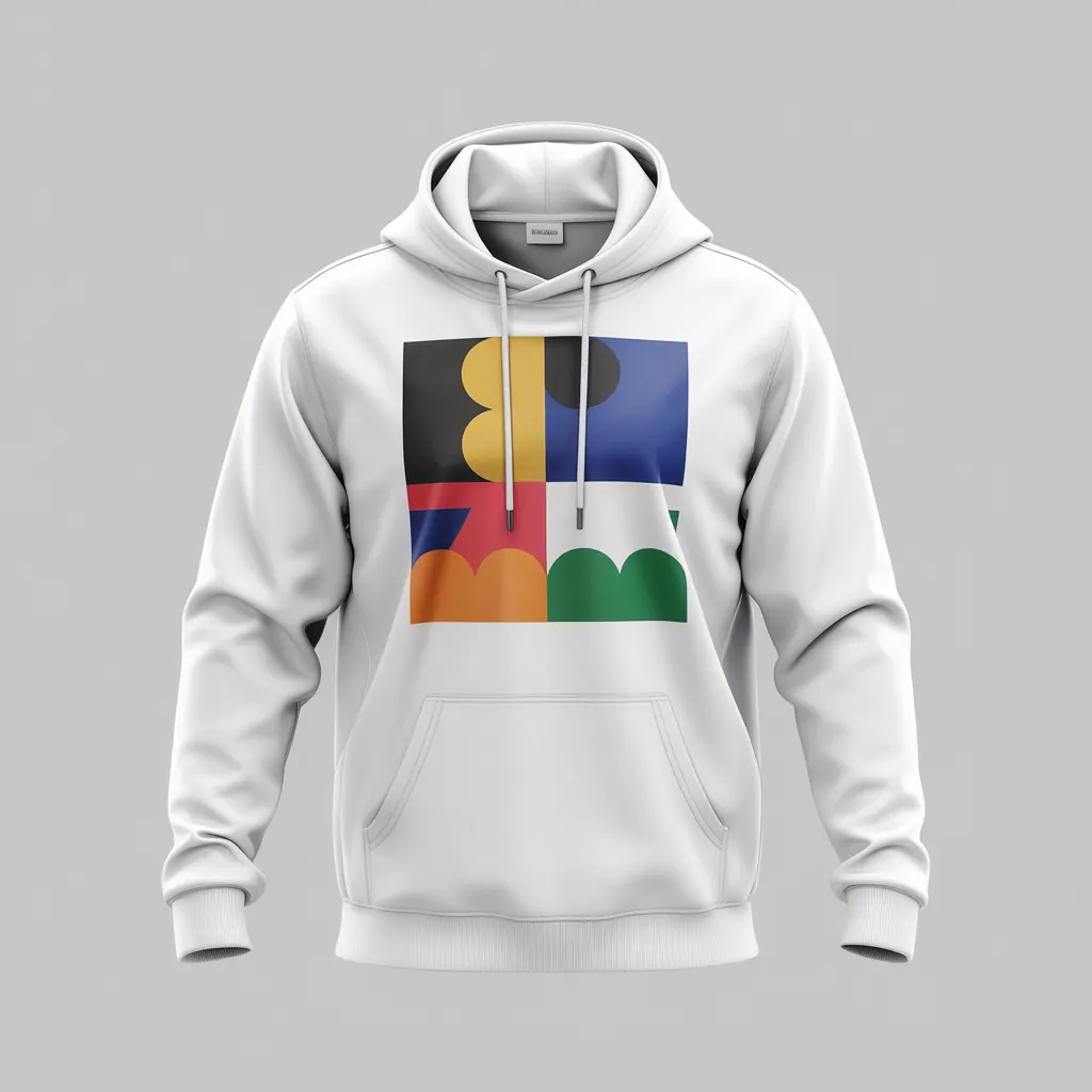 White hoodie front mockup