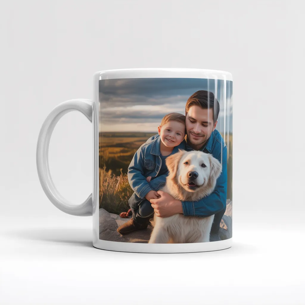Full-color photo mug mockup