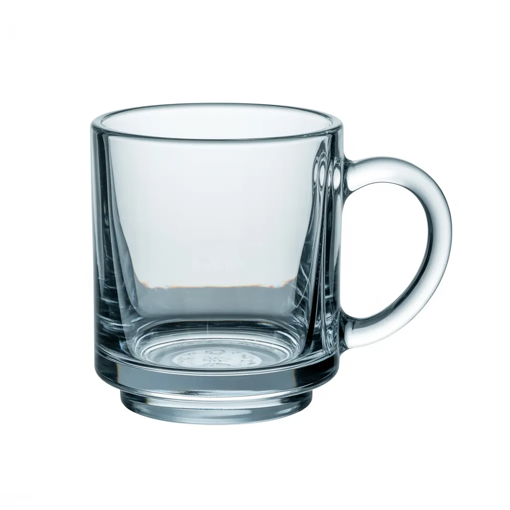 Glass coffee mug mockup