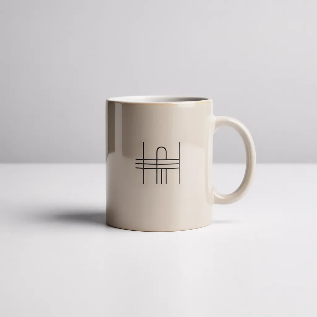Minimalist modern mug mockup