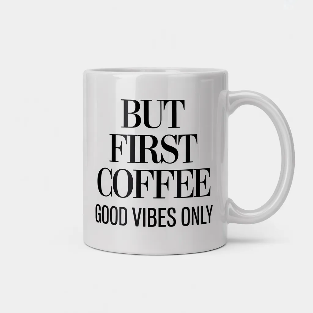 Motivational quote mug mockup
