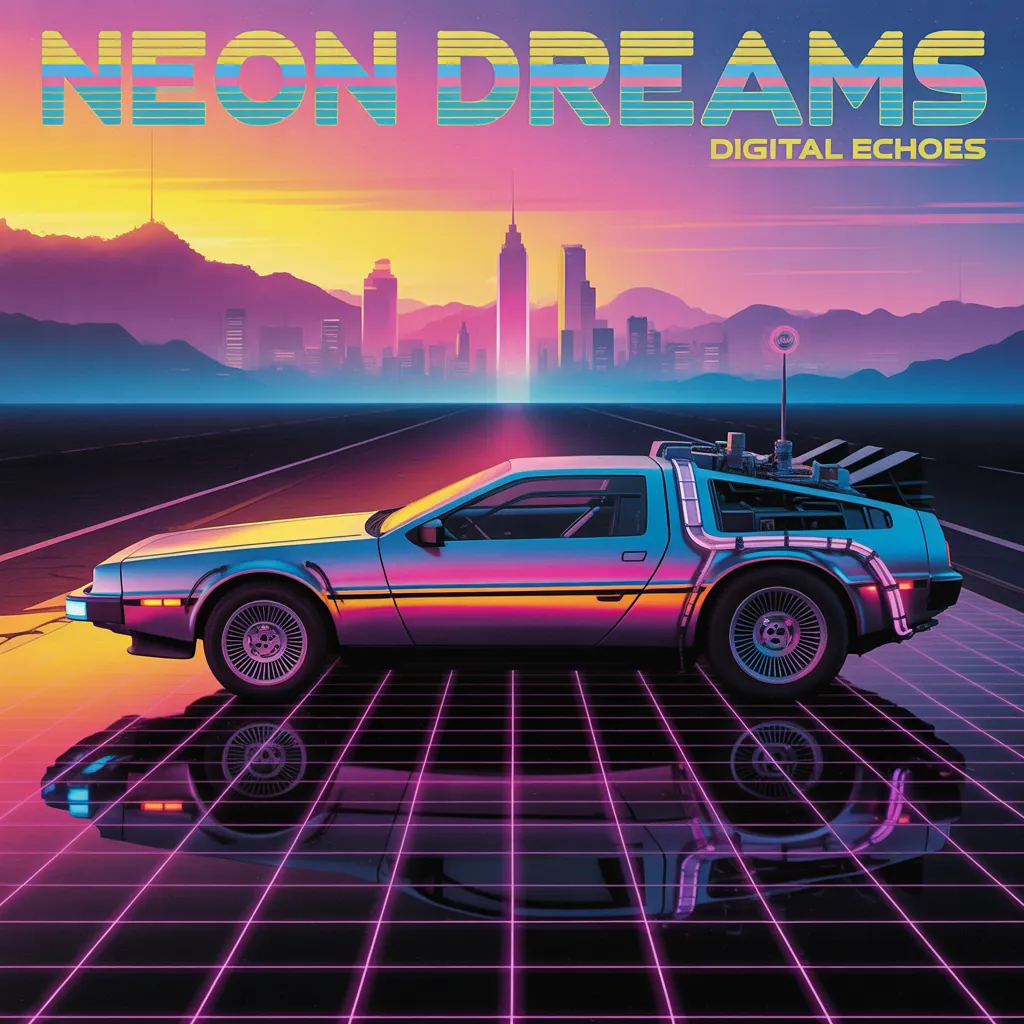 Synthwave album cover art