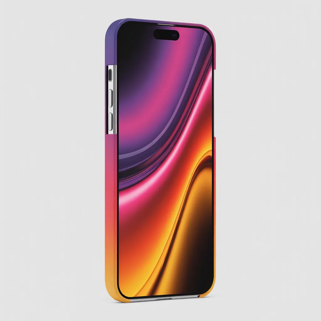 Gradient phone case mockup