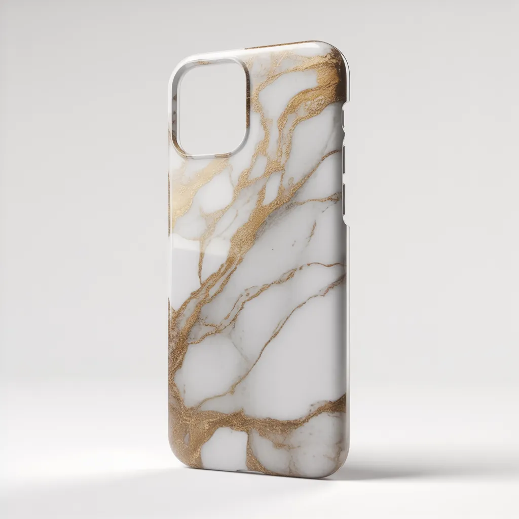 Marble pattern phone case mockup