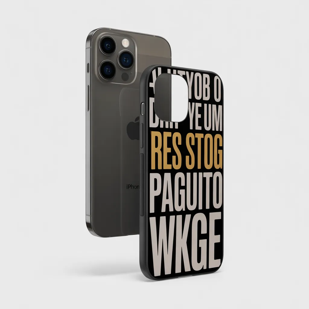 Typography phone case mockup