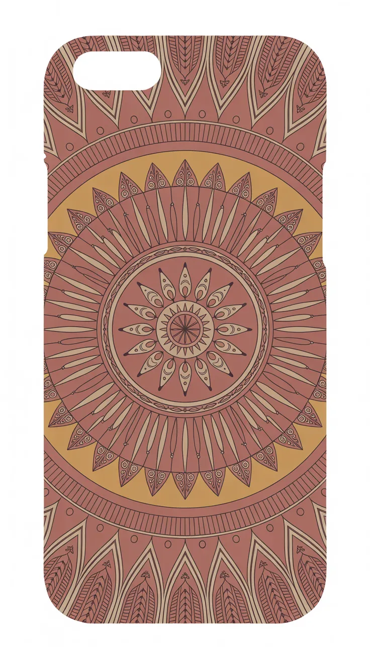 Boho mandala phone cover design