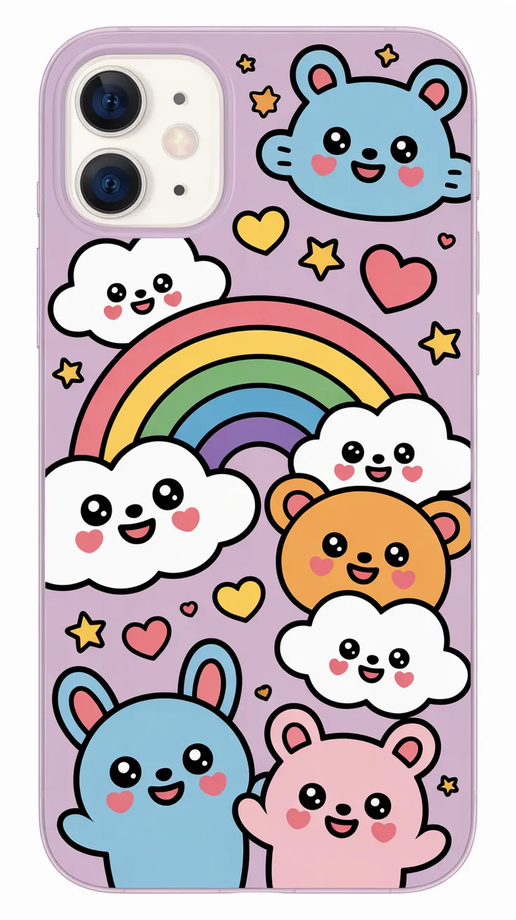 Kawaii cute phone cover design
