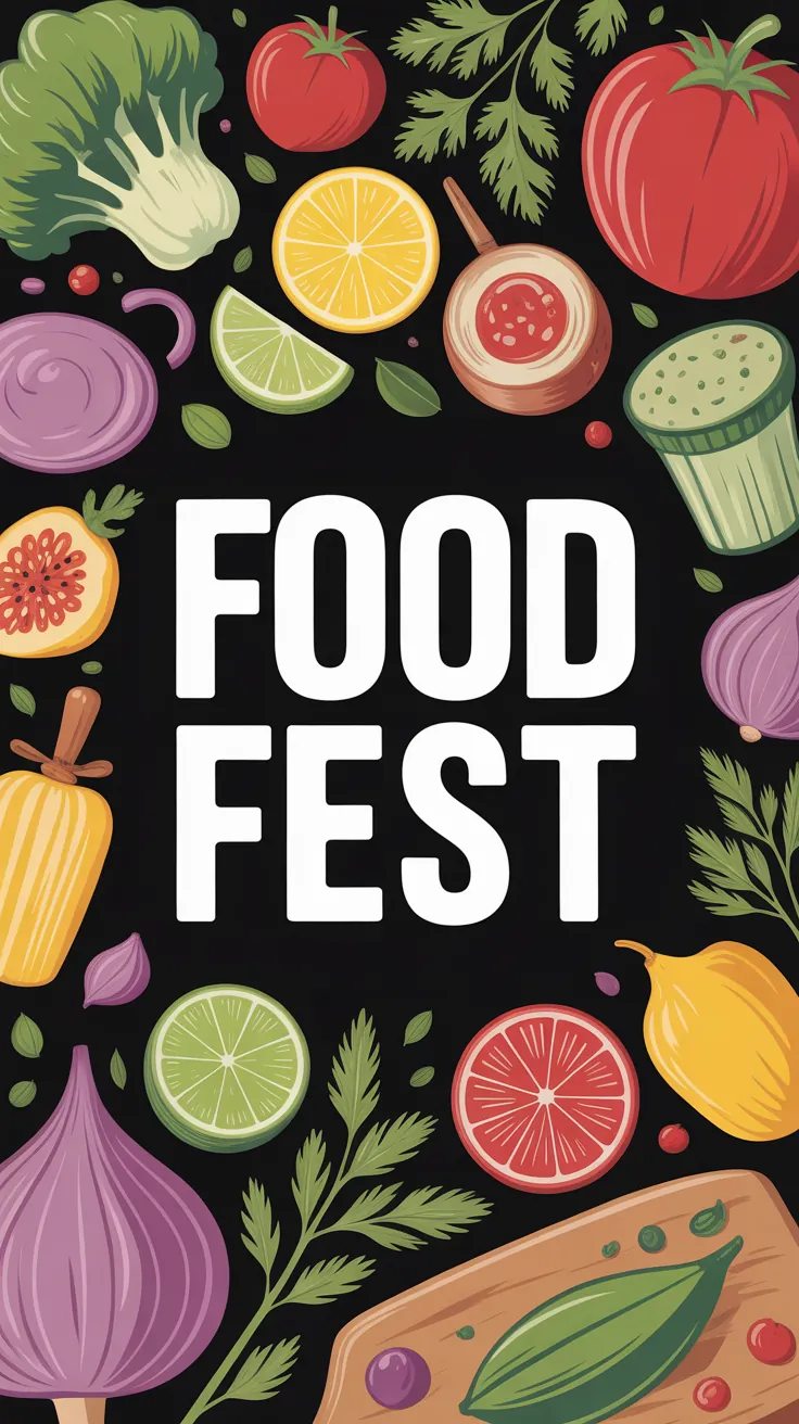 Food festival poster design