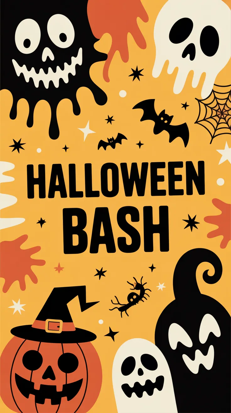 Halloween party poster design