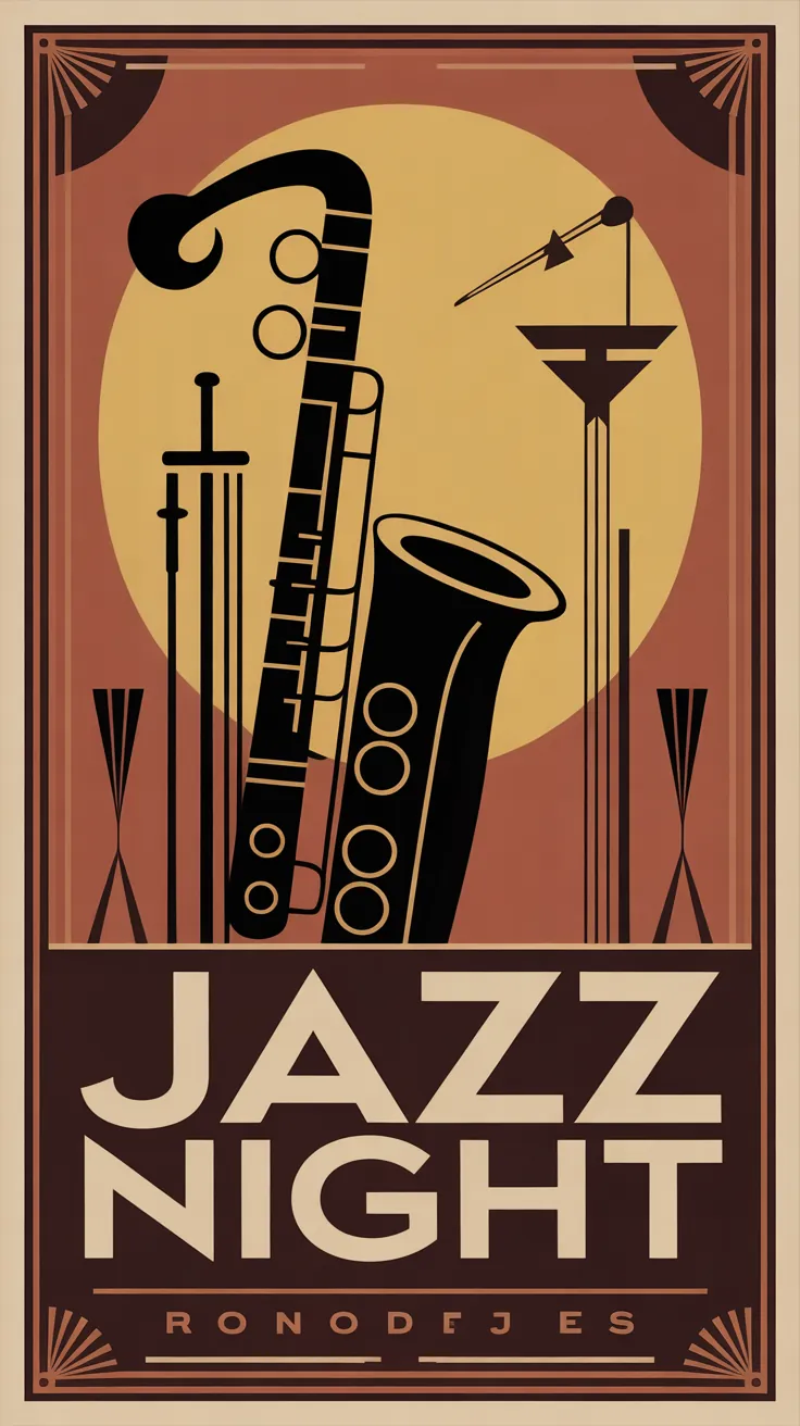 Jazz concert poster design