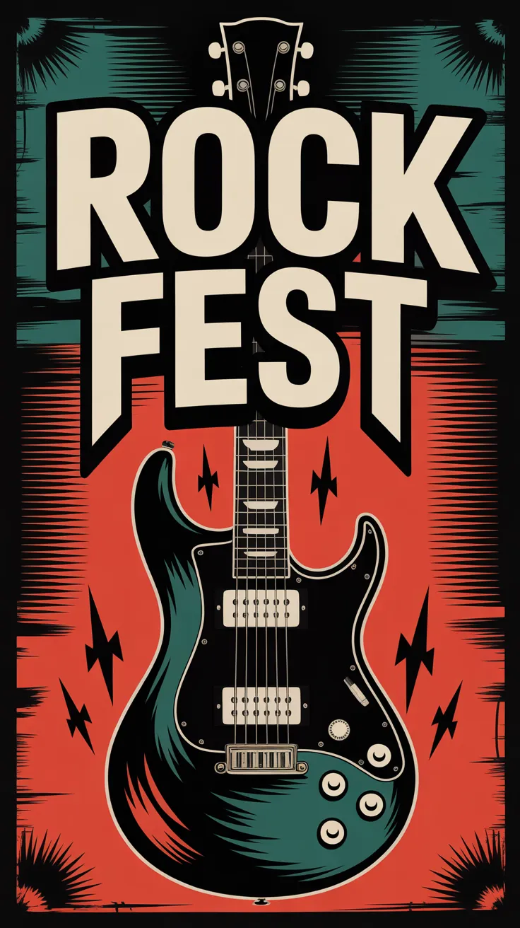 Rock concert poster design