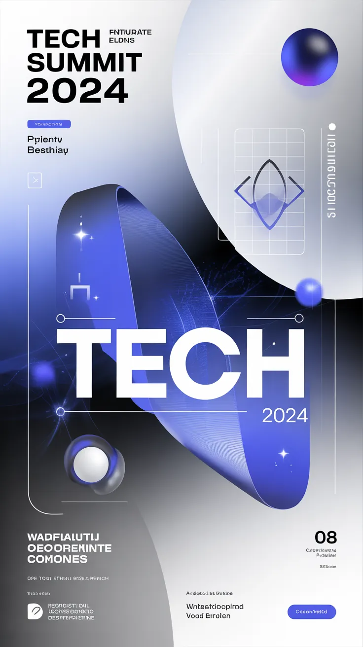 Tech conference poster design