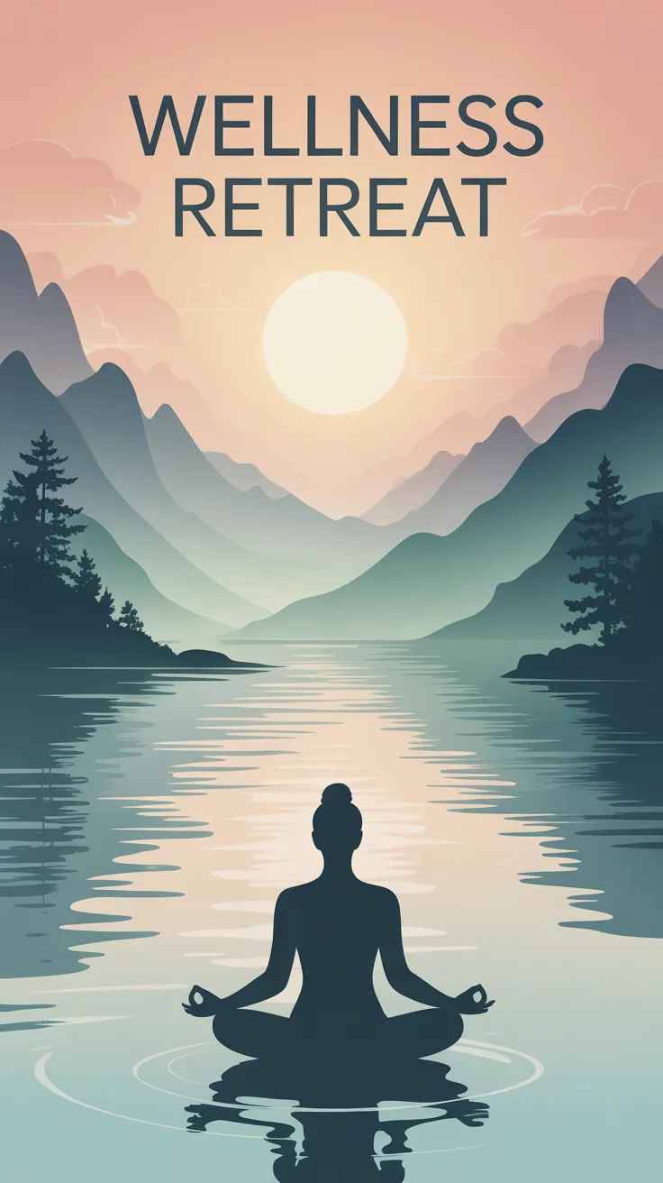 Wellness retreat poster design