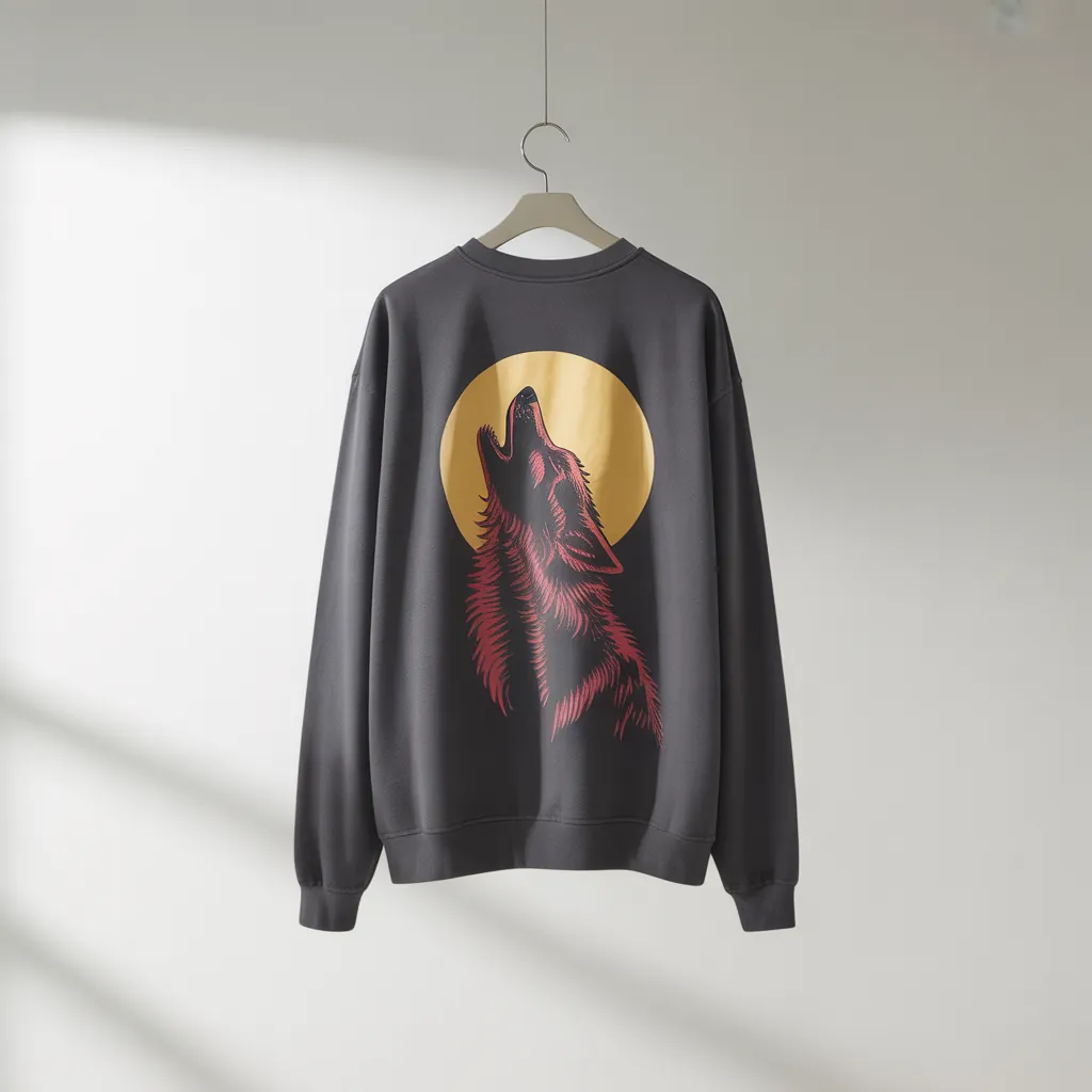 Back print sweatshirt mockup