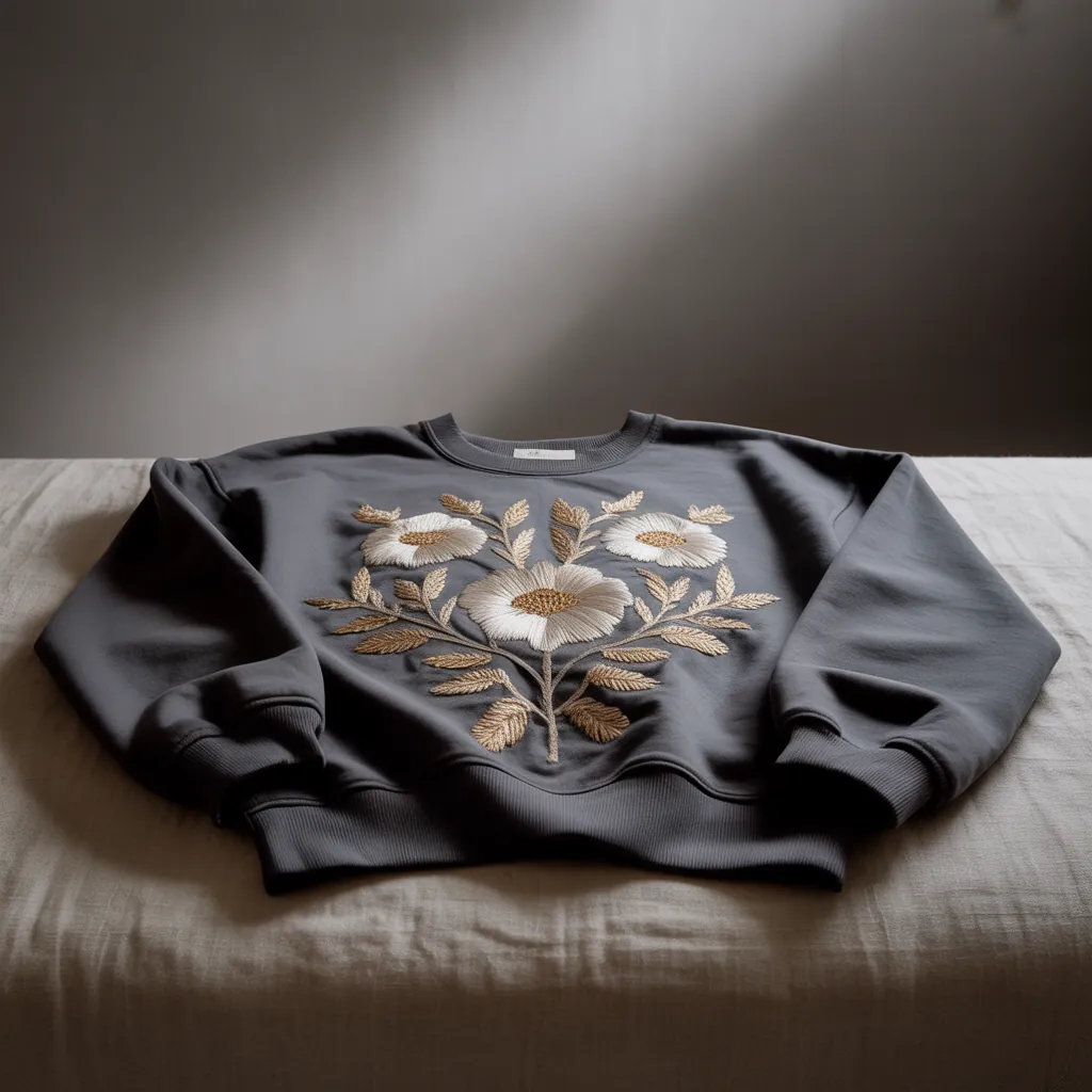 Embroidered sweatshirt mockup
