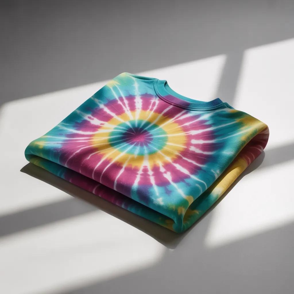 Tie-dye sweatshirt mockup