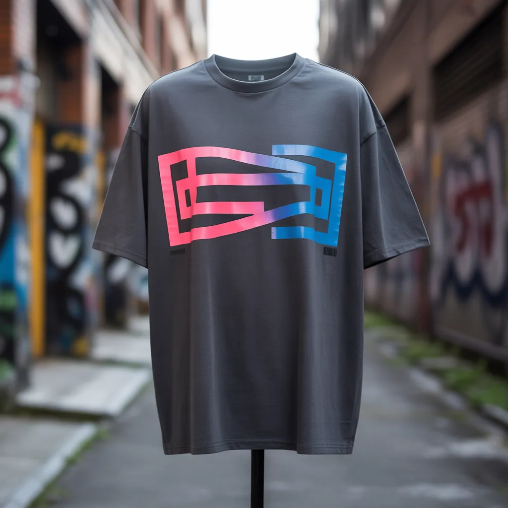 Oversized streetwear t-shirt mockup