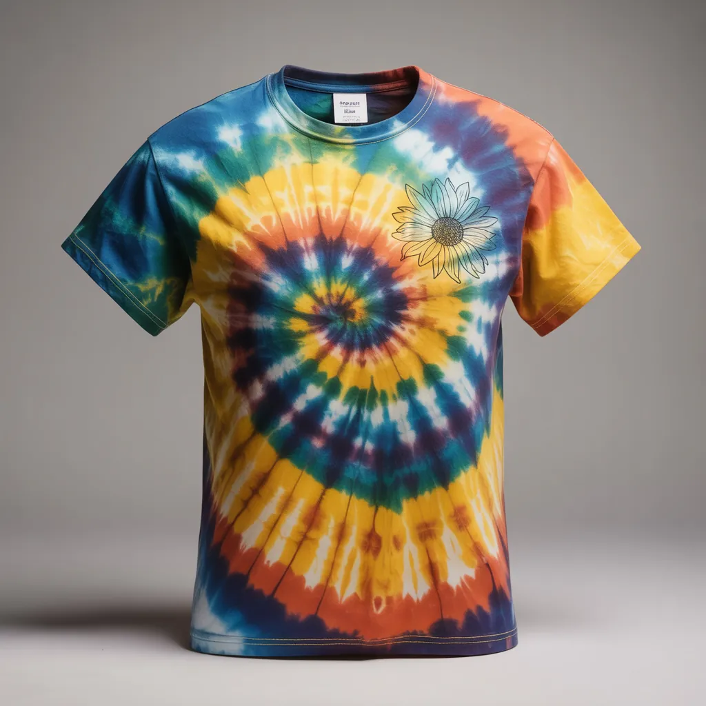 Tie-dye t-shirt mockup